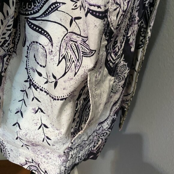 Chico's Jacket Womens Size 3 XL Paisley 3/4 Sleeves Pockets Lightweight Travel - Picture 9 of 9